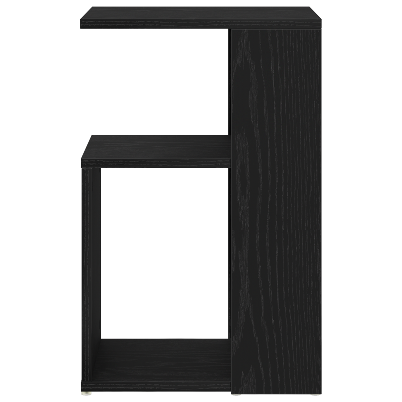 Tavolino  Nero Rovere 36x30x56 cm Legno ingegnerizzato