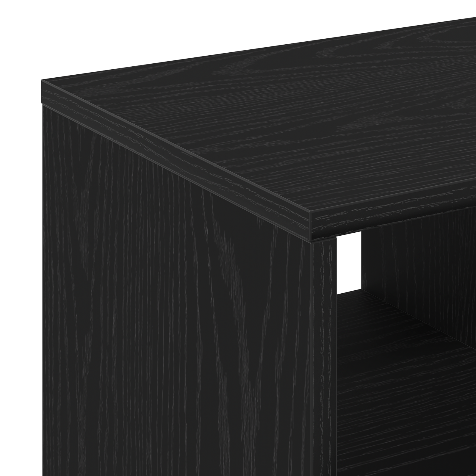 Tavolino  Nero in Rovere 50x30x50 cm in Legno Ingegnerizzato
