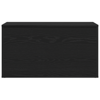 Cassa di stoccaggio  in Nero Rovere, 84x42x46 cm, in legno ingegnerizzato