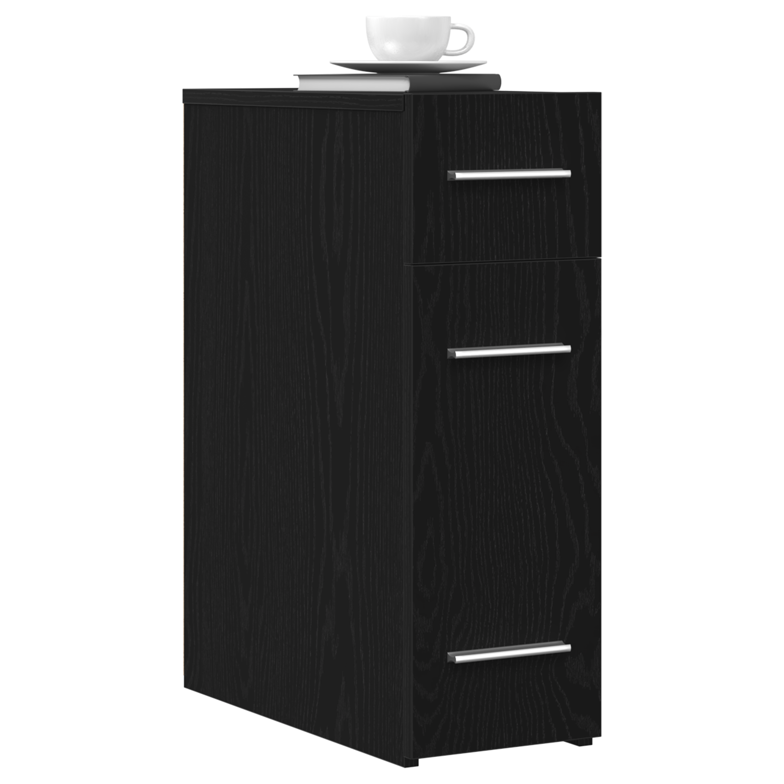 Armadio da farmacista  Nero Rovere 20x45,5x60 cm in legno ingegnerizzato