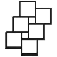 Armadio a muro  Nero Rovere 78x15x92 cm in legno ingegnerizzato