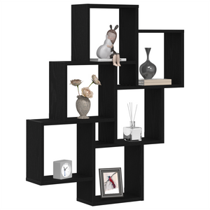 Armadio a muro  Nero Rovere 78x15x92 cm in legno ingegnerizzato