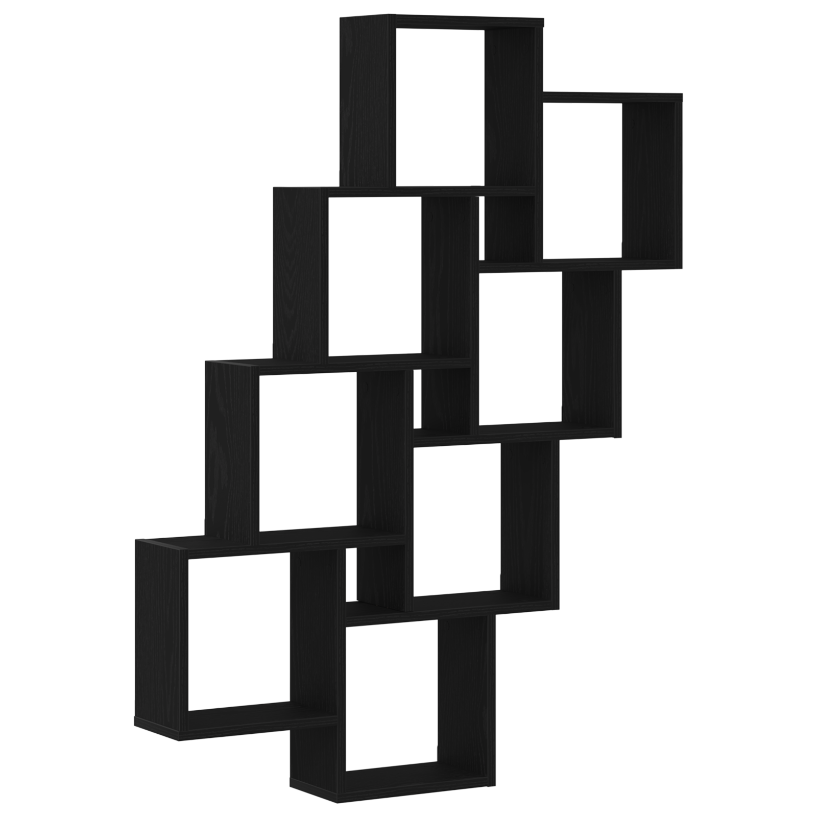 Armadio a Muro  Nero Rovere 90x15x119,5 cm in Legno Ingegnerizzato