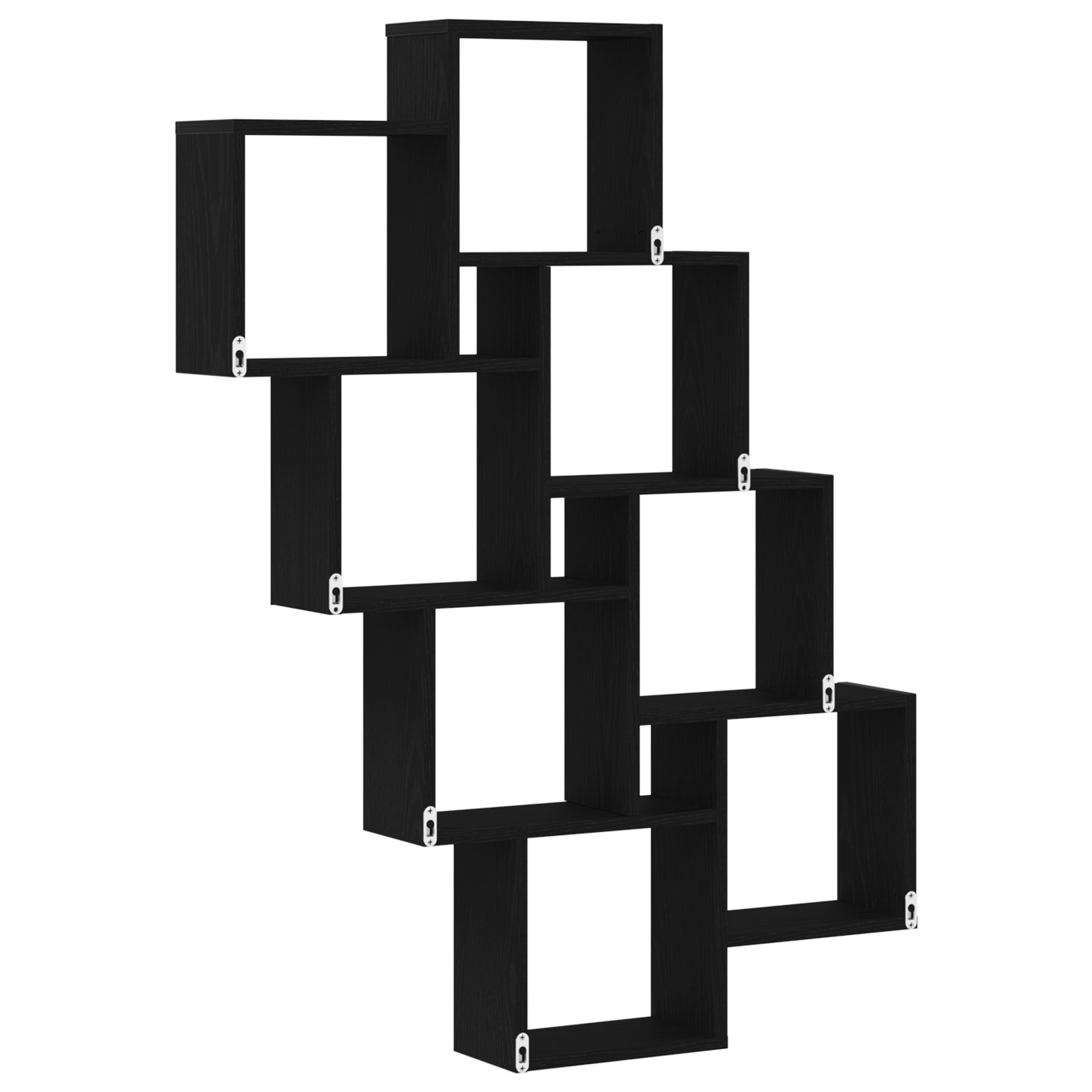 Armadio a Muro  Nero Rovere 90x15x119,5 cm in Legno Ingegnerizzato