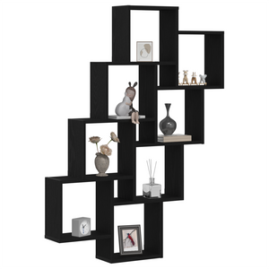 Armadio a Muro  Nero Rovere 90x15x119,5 cm in Legno Ingegnerizzato