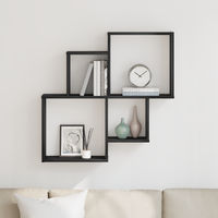 Armadio a muro  Nero Rovere 80x15x78,5 cm in legno ingegnerizzato