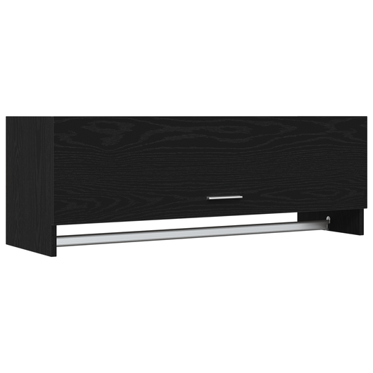 Armadio  Nero Rovere 100x32,5x35 cm in legno ingegnerizzato