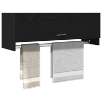 Armadio  Nero Rovere 100x32,5x35 cm in legno ingegnerizzato