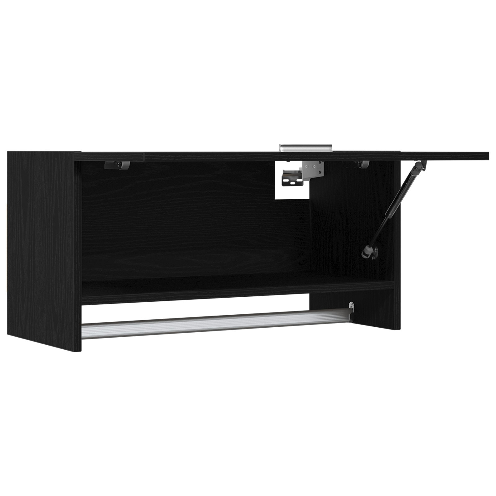 Armadio  Nero Rovere 70x32,5x35 cm in Legno Ingegnerizzato