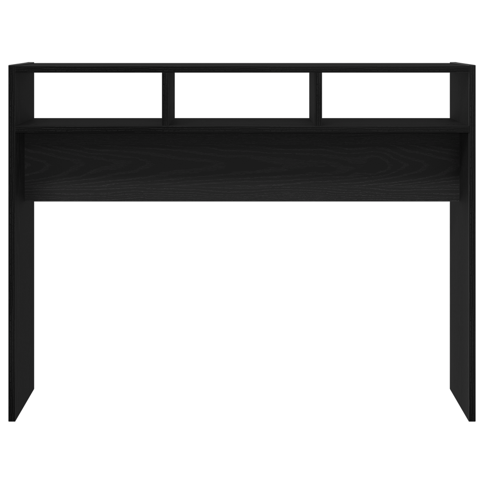 Tavolo Consolle Nero Rovere 105x30x80 cm in Legno Ingegnerizzato