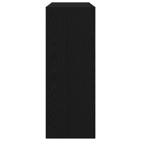 Tavolo Consolle Nero Rovere 105x30x80 cm in Legno Ingegnerizzato