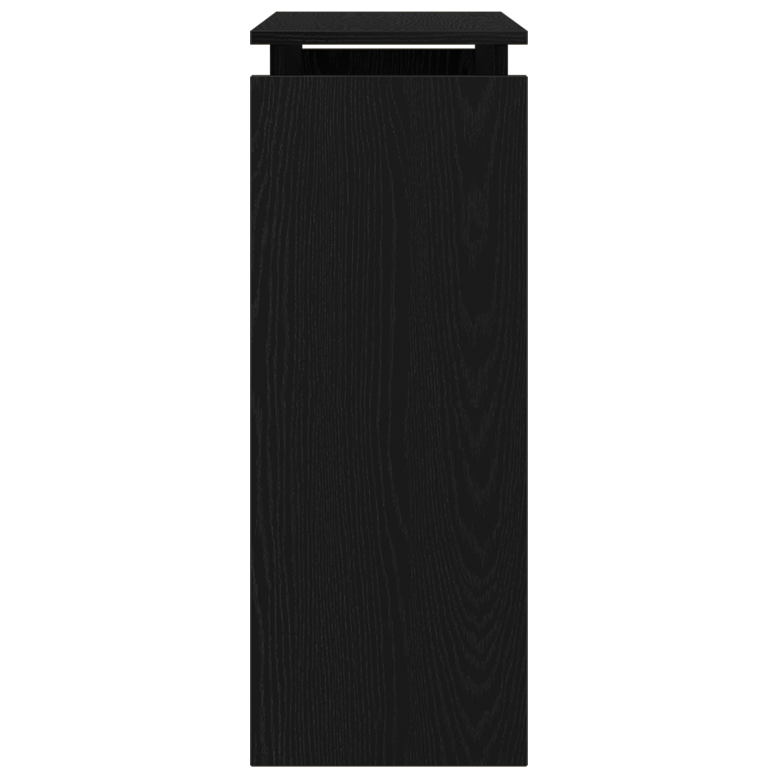 Tavolo Consolle  Nero Rovere 80x30x80 cm in Legno Ingegnerizzato