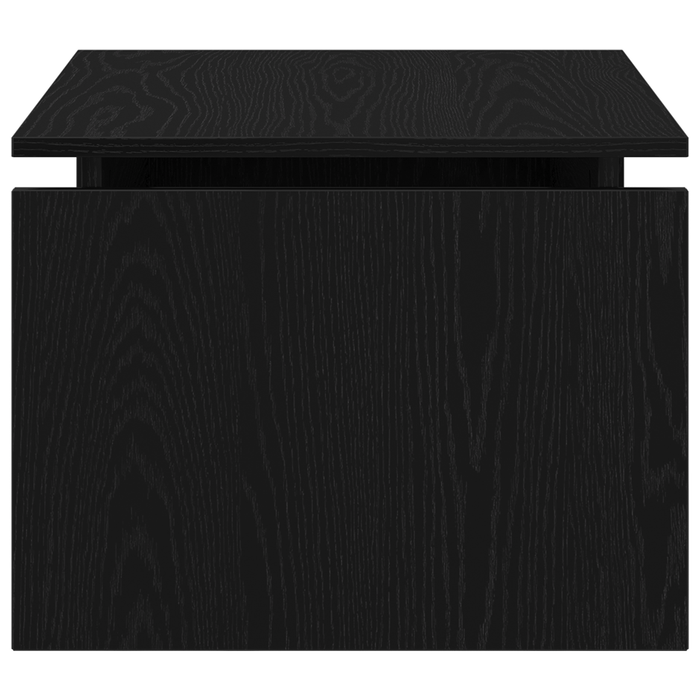 Tavolino da caffè in rovere nero 68x38x50 cm in legno ingegnerizzato