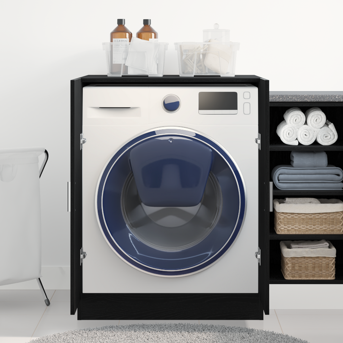 Mobile per Lavatrice  Rovere Nero 70,5x71,5x91,5 cm in legno ingegnerizzato