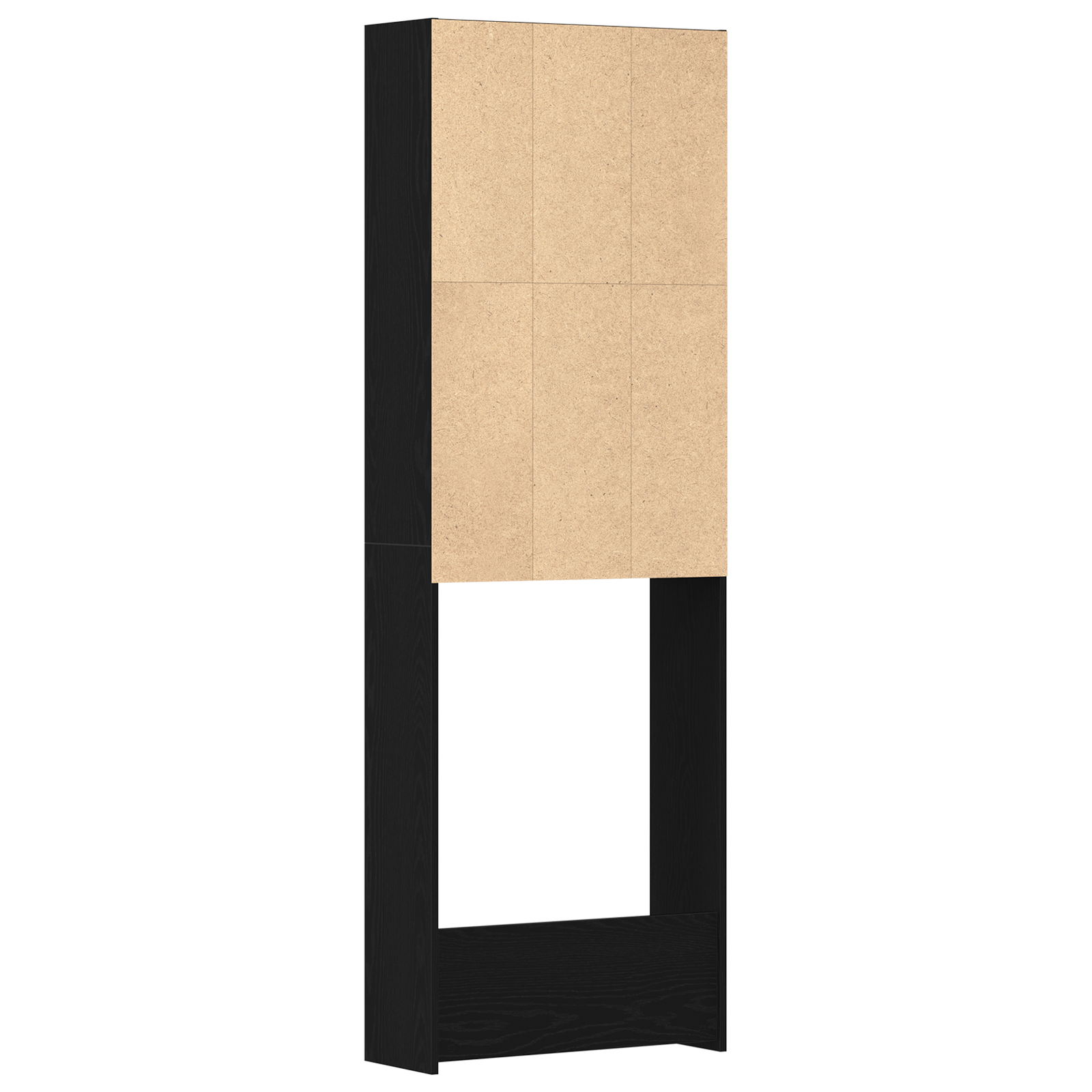 Armadio per Lavatrice Quercia Nera 64x24x190 cm Legno Ingegnerizzato