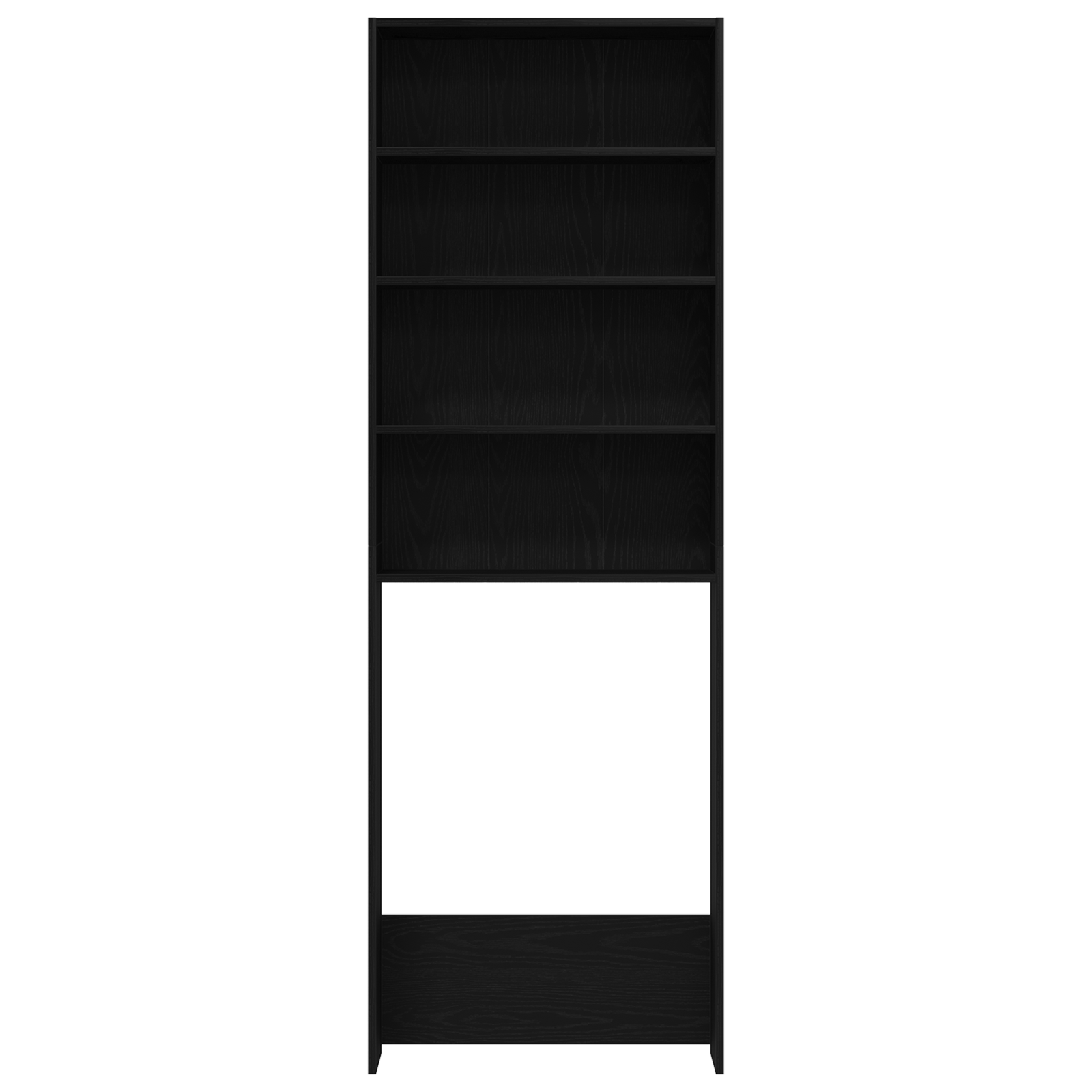 Armadio per Lavatrice Quercia Nera 64x24x190 cm Legno Ingegnerizzato