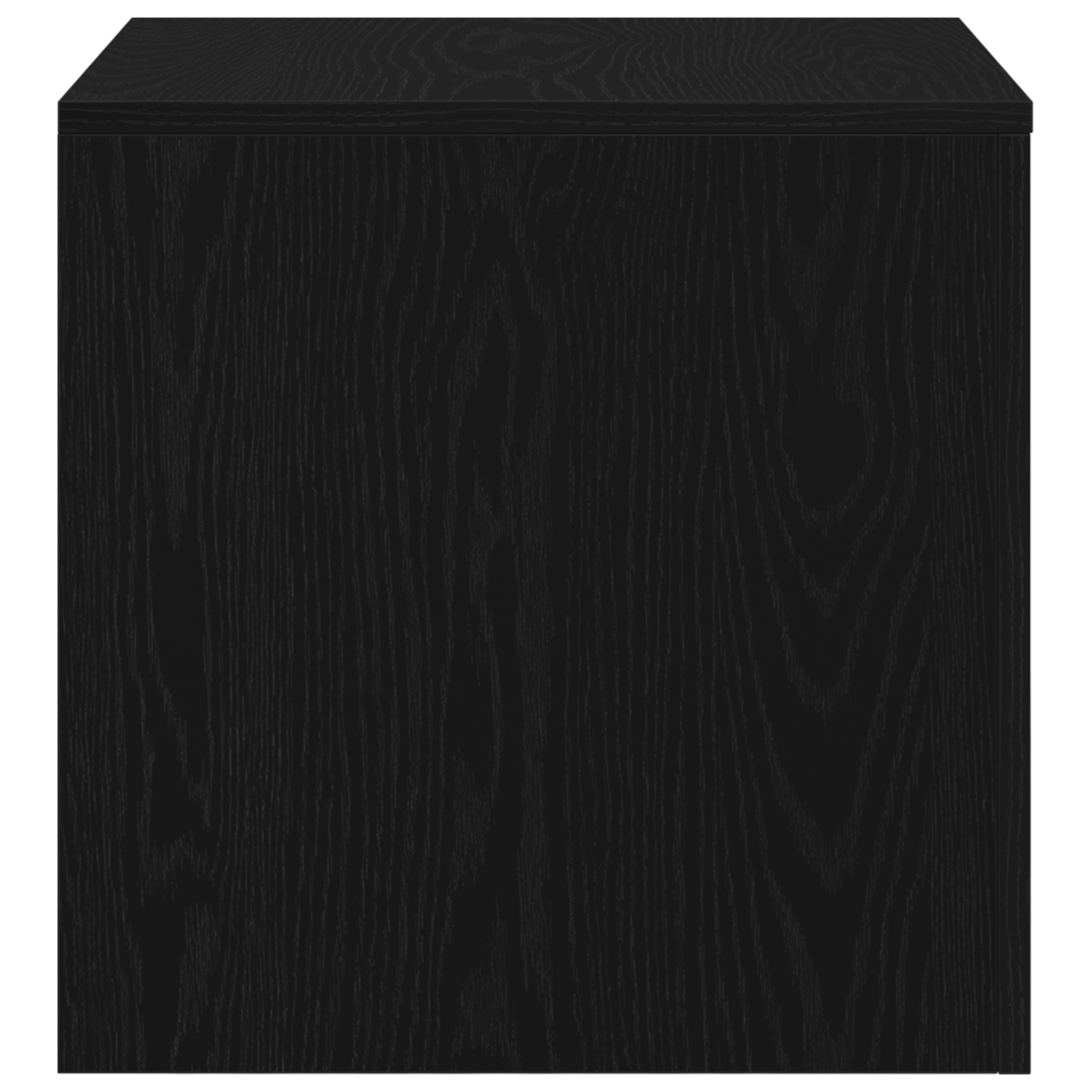 Set di 3 tavolini impilabili in legno ingegnerizzato nero