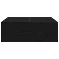 Tavolino da caffè in rovere nero - 100x100x35 cm in legno ingegnerizzato