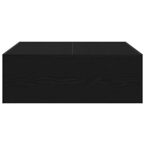 Tavolino da caffè in rovere nero - 100x100x35 cm in legno ingegnerizzato