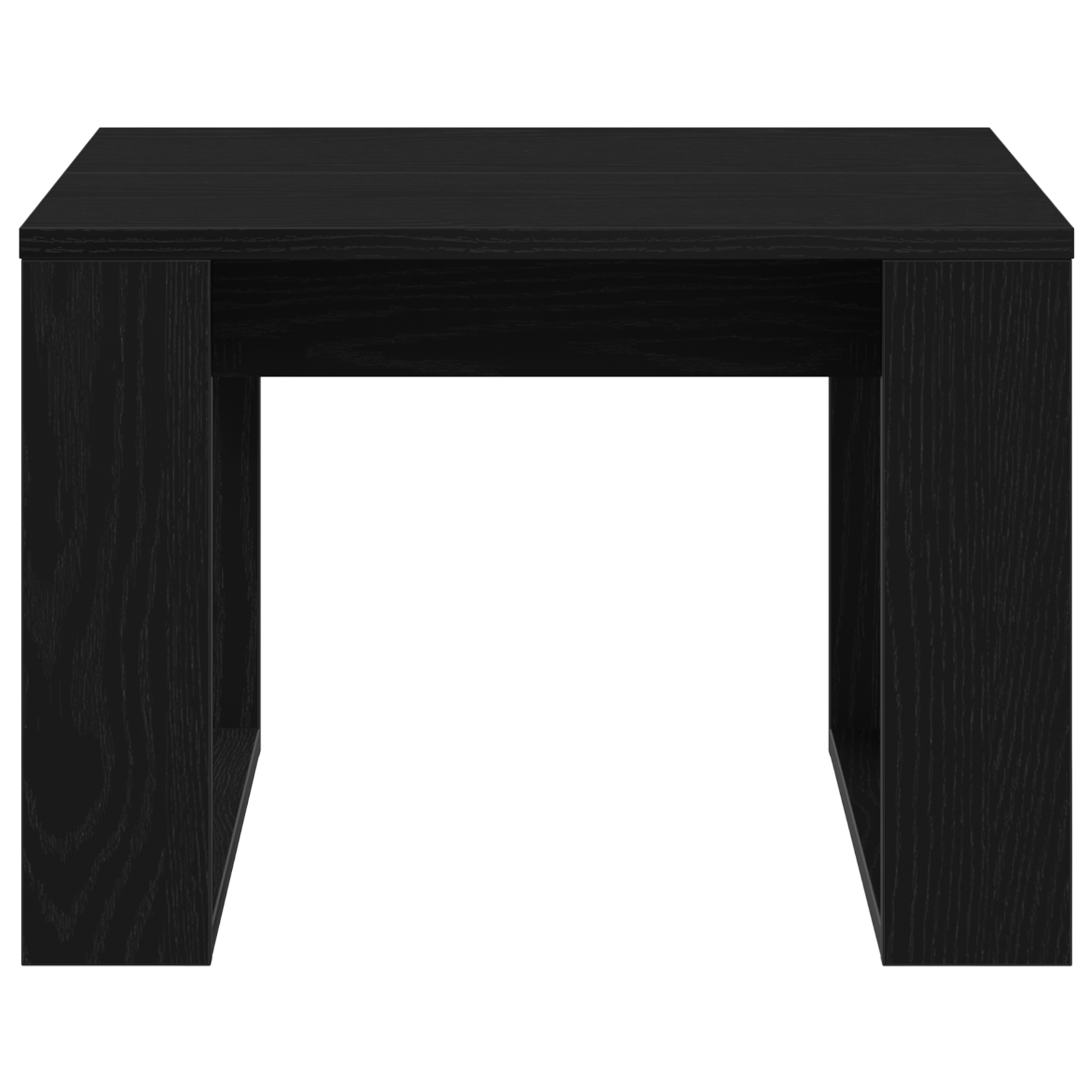 Tavolo laterale in rovere nero - 50x50x35 cm, realizzato in legno ingegnerizzato