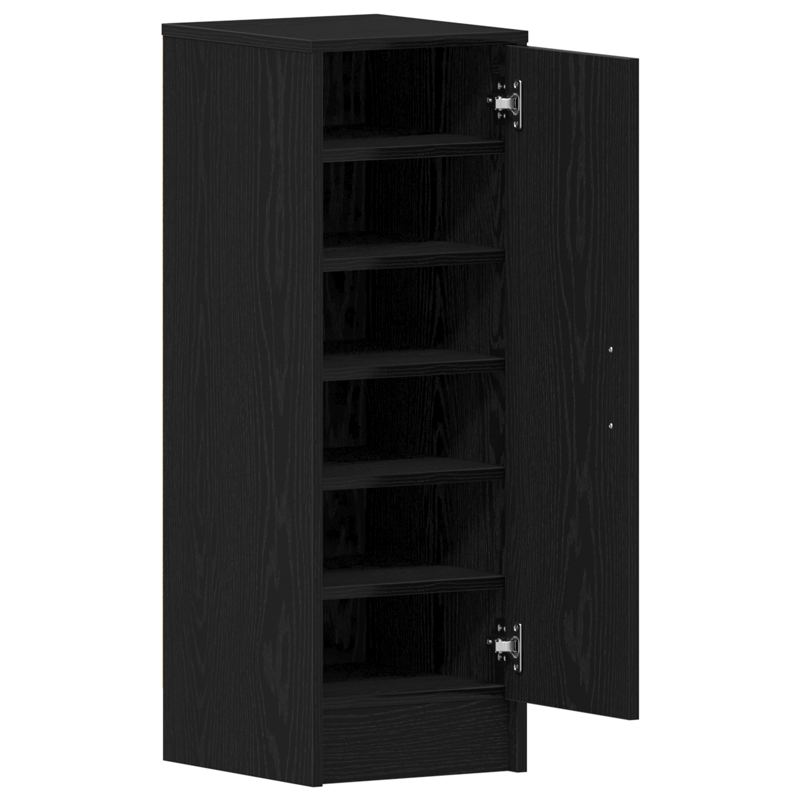 Armadio per scarpe  Nero Rovere 32x35x92 cm in legno ingegnerizzato