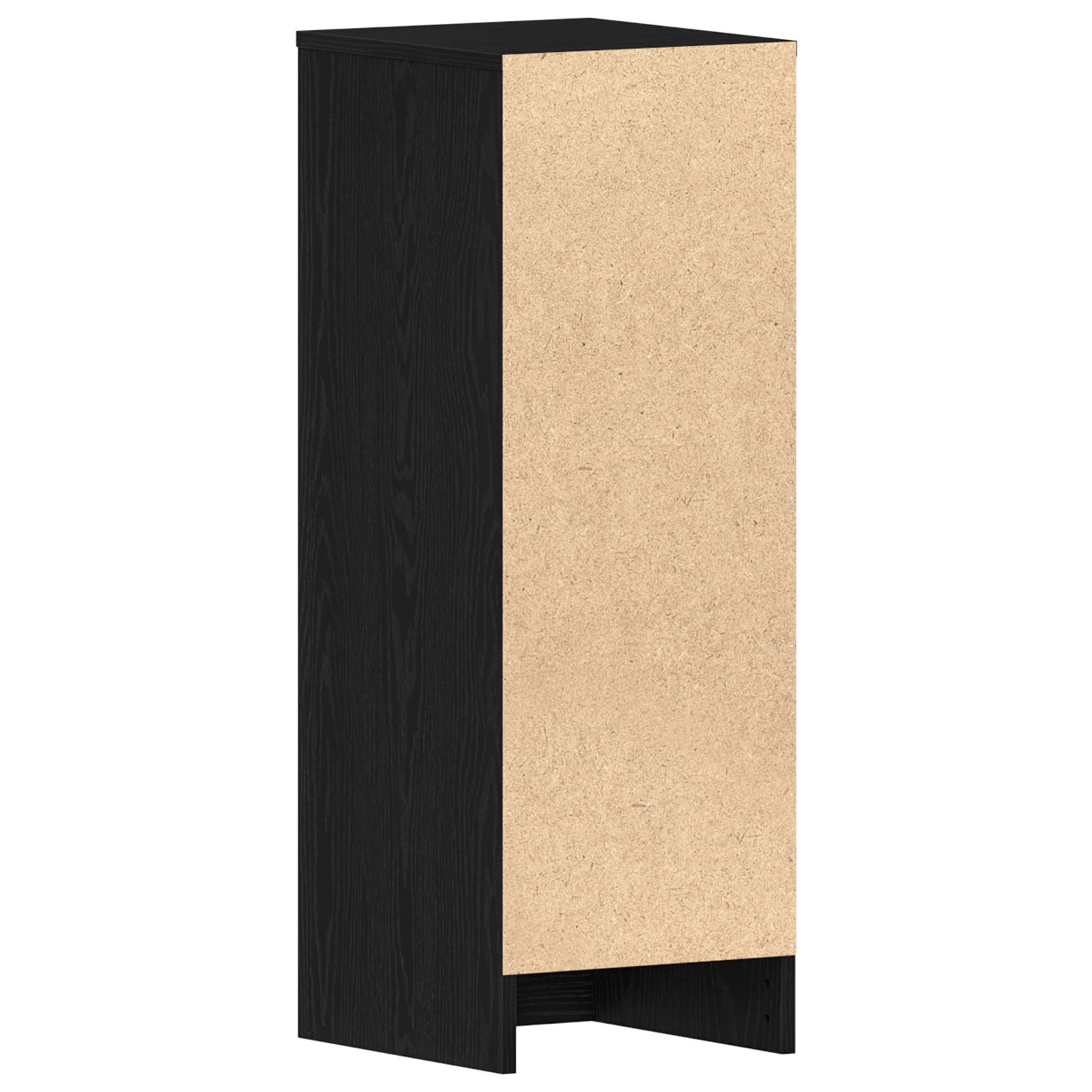 Mobile per Scarpe  Nero Rovere 31,5x35x90 cm in Legno Ingenerizzato