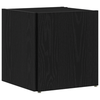 Tavolino Nero Rovere 33x33x34,5 cm Legno Ingegnerizzato