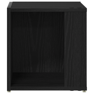 Tavolino Nero Rovere 33x33x34,5 cm Legno Ingegnerizzato