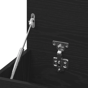 Panca da ingresso  nera in rovere 60x30x45 cm in legno