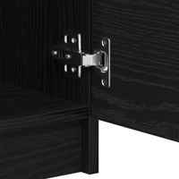 Sideboard Nero in Rovere 60x30x70 cm Realizzato in Legno Ingegnerizzato