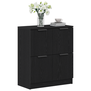 Sideboard in Faggio Nero - 60 x 30 x 70 cm - Realizzato in Legno Ingegnerizzato