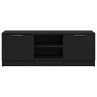 Mobile TV  Nero Rovere 102x35x36,5 cm Legno ingegnerizzato