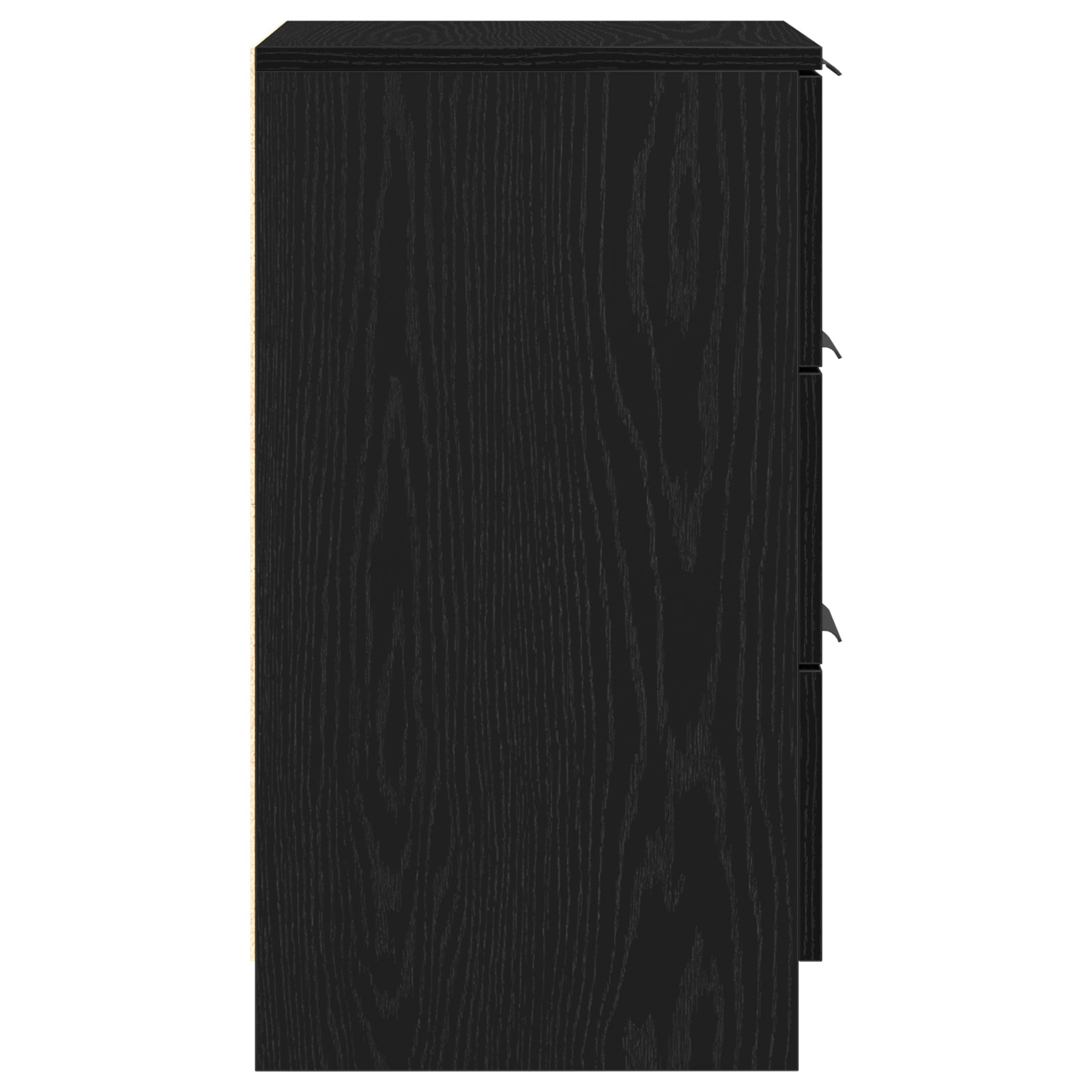 Comodini 2 pezzi Nero Rovere 40x65x65 cm Realizzati in Legno Ingegnerizzato