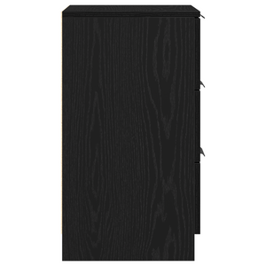 Comodini 2 pezzi Nero Rovere 40x65x65 cm Realizzati in Legno Ingegnerizzato