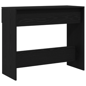 Tavolino Nero Rovere 90x36x75 cm Legno ingegnerizzato