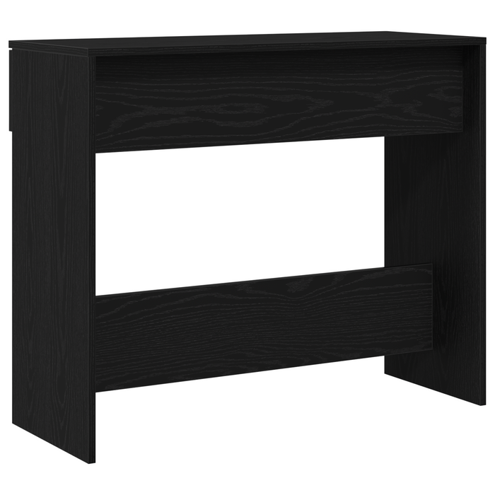 Tavolino Nero Rovere 90x36x75 cm Legno ingegnerizzato