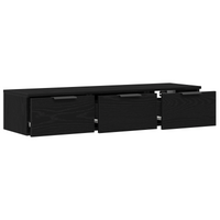 Armadio da parete in rovere nero 102x30x20 cm realizzato in legno ingegnerizzato