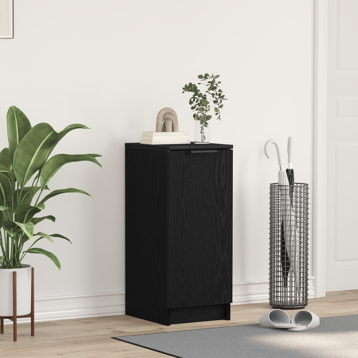 Armadio per scarpe  Nero Rovere 30x35x70 cm in legno ingegnerizzato