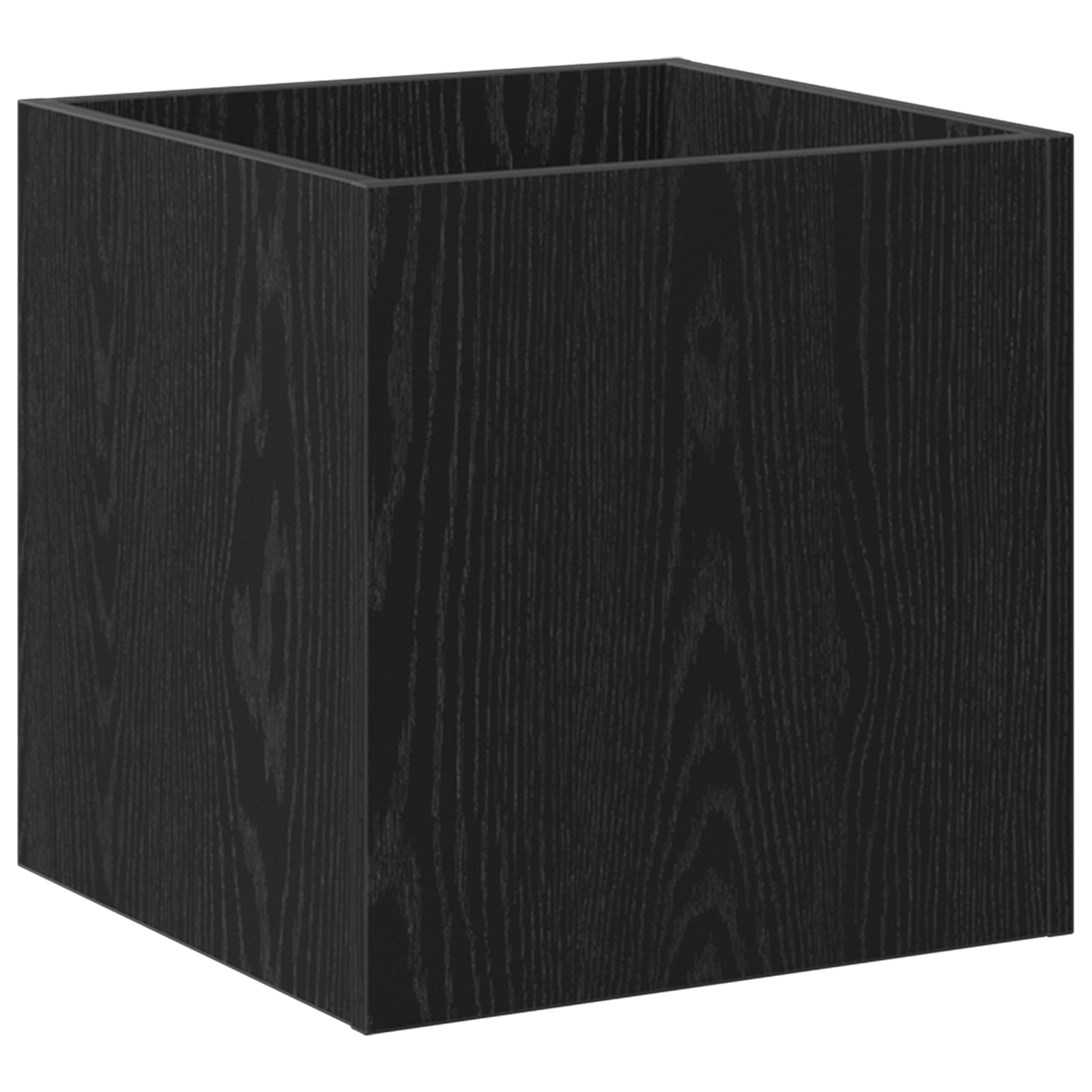 Scatola per piante  Nero Rovere 40x40x40 cm Legno ingegnerizzato