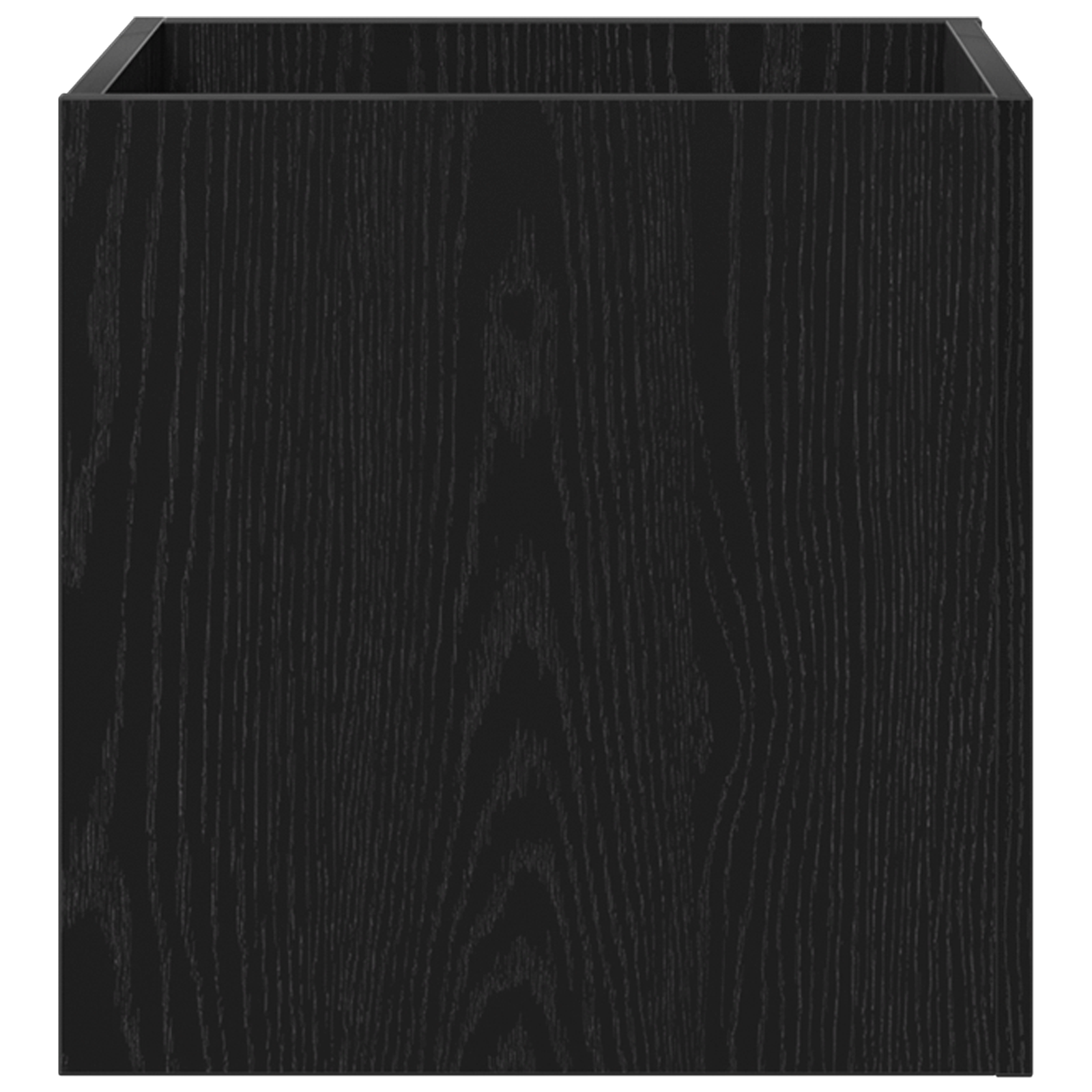 Scatola per piante  Nero Rovere 40x40x40 cm Legno ingegnerizzato