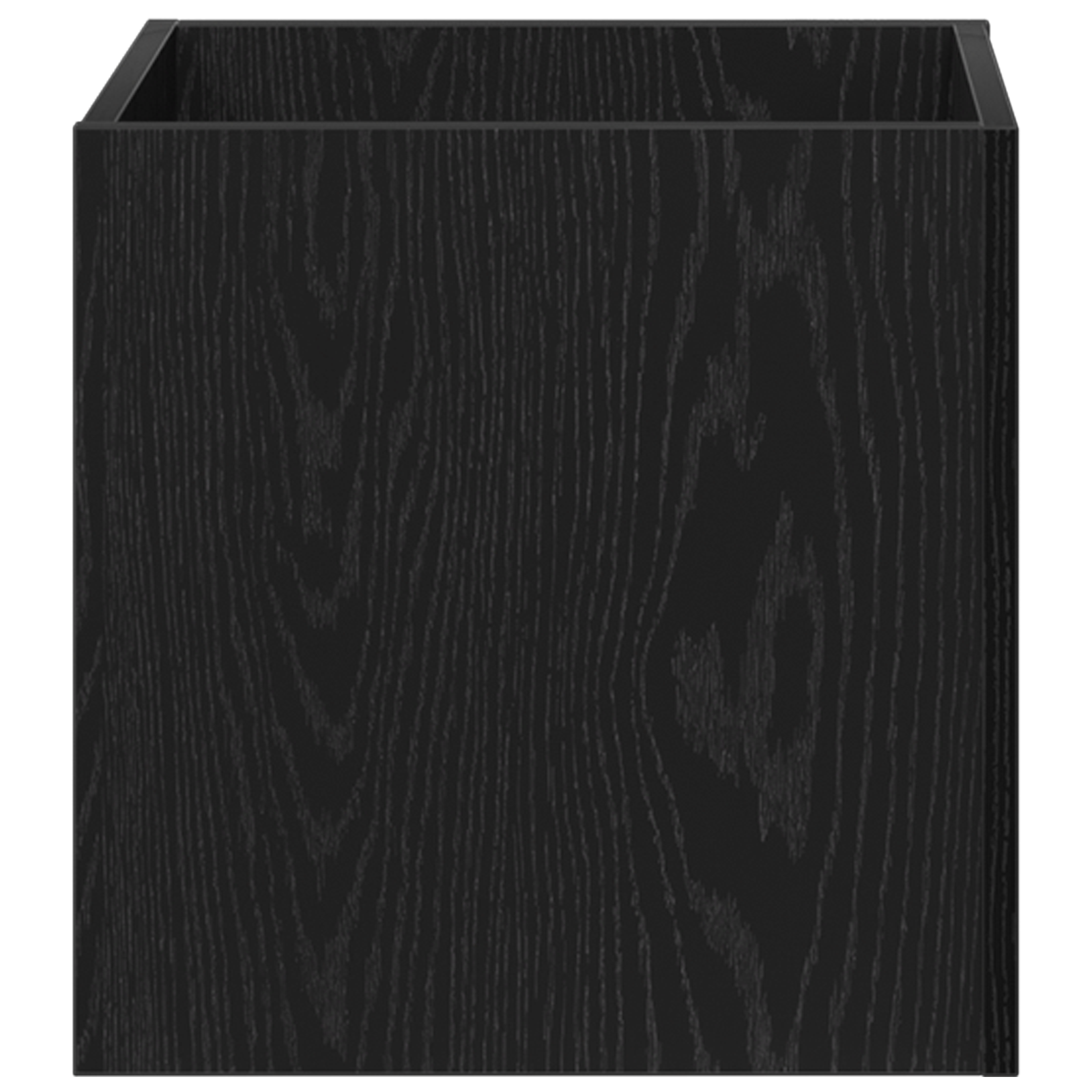 Scatola per piante  Nero Rovere 40x40x40 cm Legno ingegnerizzato