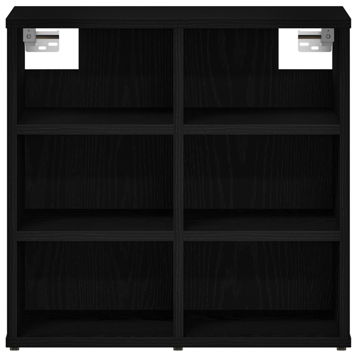 Armadio per scarpe Rovere nero 52,5x30x50 cm