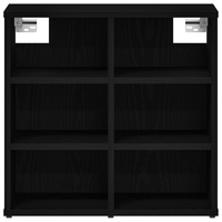 Mobile per Scarpe 2 pz Rovere Nero 52.5x30x50 cm