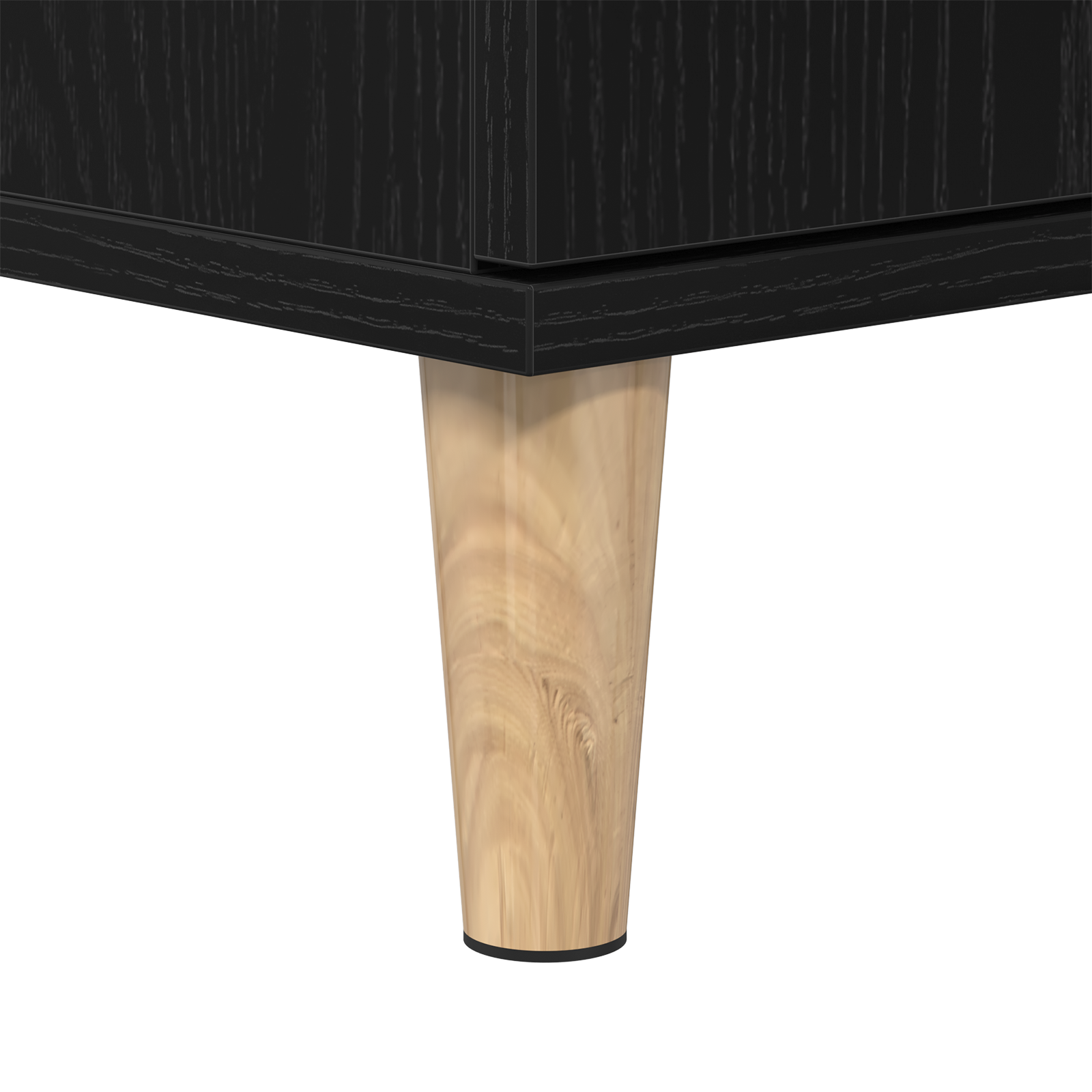 Armadio da bagno  Nero Rovere 30x30x190 cm Legno ingegnerizzato