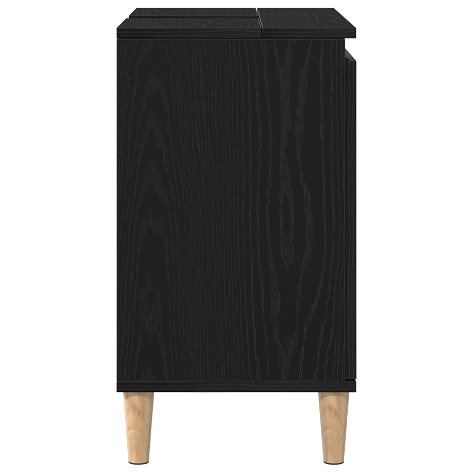 Mobile Lavabo Nero Rovere 58x33x60 cm Legno Ingegnerizzato
