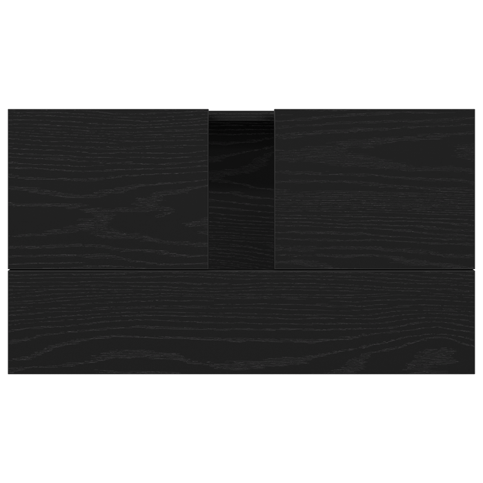 Mobile Lavabo Nero Rovere 58x33x60 cm Legno Ingegnerizzato