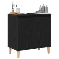 Mobile Lavabo Nero Rovere 58x33x60 cm Legno Ingegnerizzato
