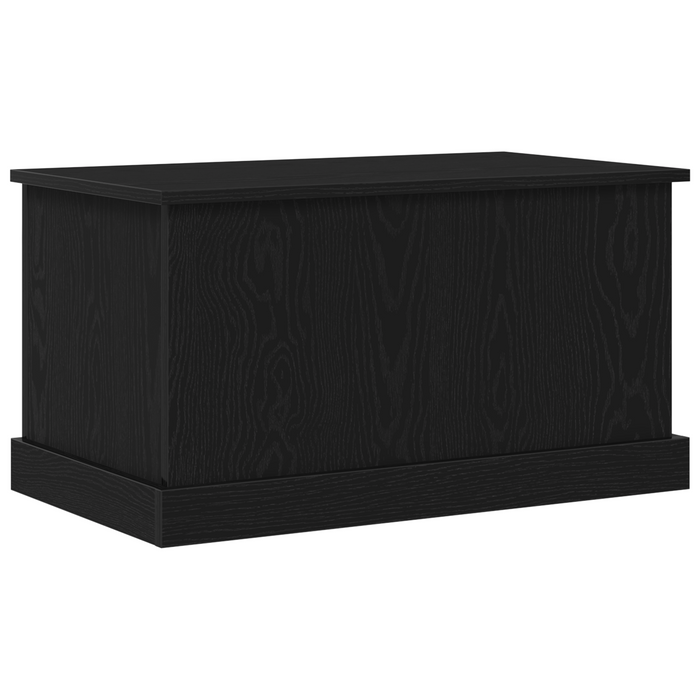 Box di Stoccaggio  Nero Rovere 70x40x38 cm Legno Ingegnerizzato