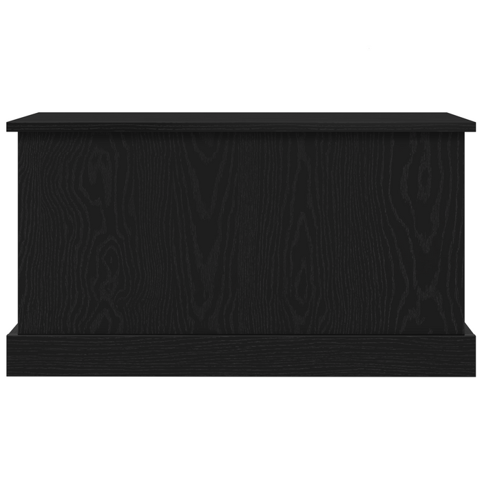 Box di Stoccaggio  Nero Rovere 70x40x38 cm Legno Ingegnerizzato