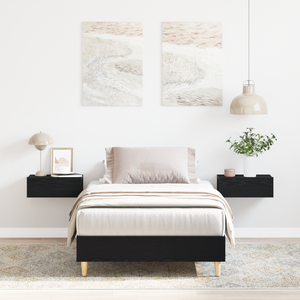 Struttura del Letto  120x200 cm Nero Rovere Finto